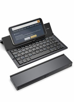 Excefore Foldable Keyboard Folding Bluetooth Keyboard, Portable Aluminum Alloy Housing, for iPad, iPhone, Android Devices, and Windows Tablets, Laptops Smartphones  - Image 1