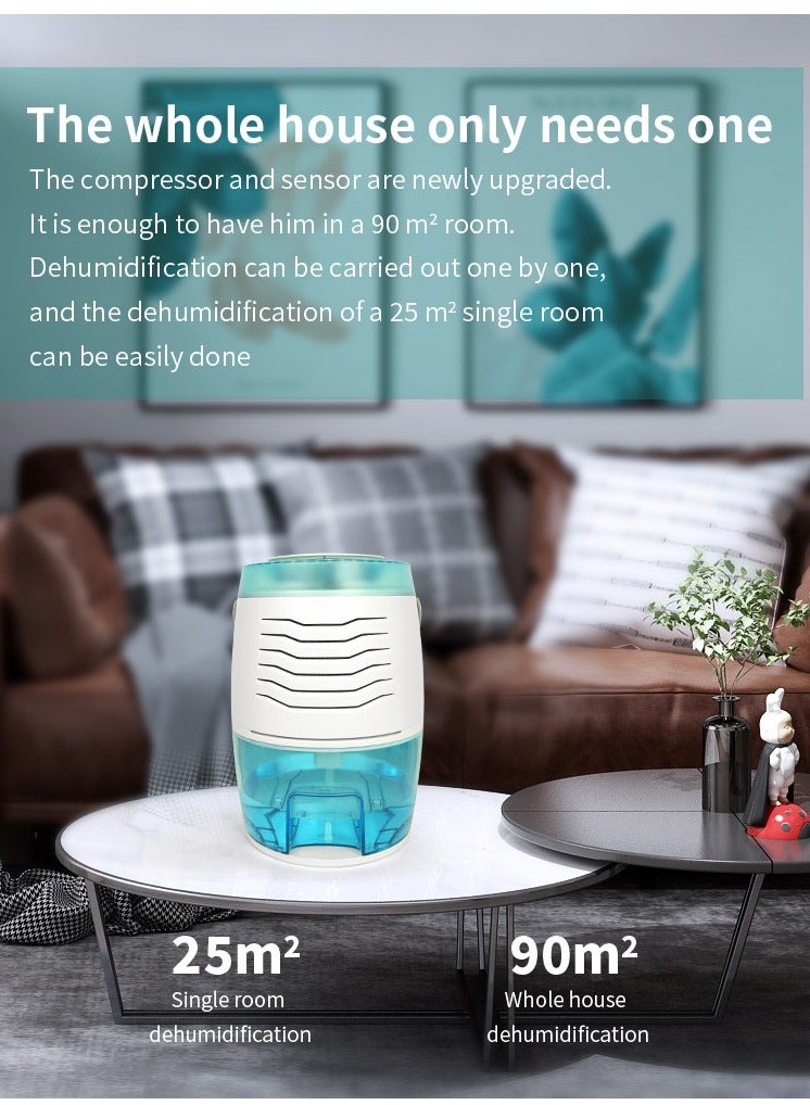 EVEREEN Small Household Appliance Dehumidifier, Mini Dehumidifier, Basement Dryer, Moisture Absorber Convenient and Practical One Click Switch Sleep Mode - Image 4