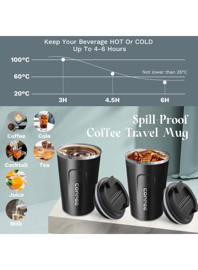 كوب حراري ستانلس ستيل مع غطاء محكم – حافظ للحرارة والبرودة أثناء السفر - Image 3