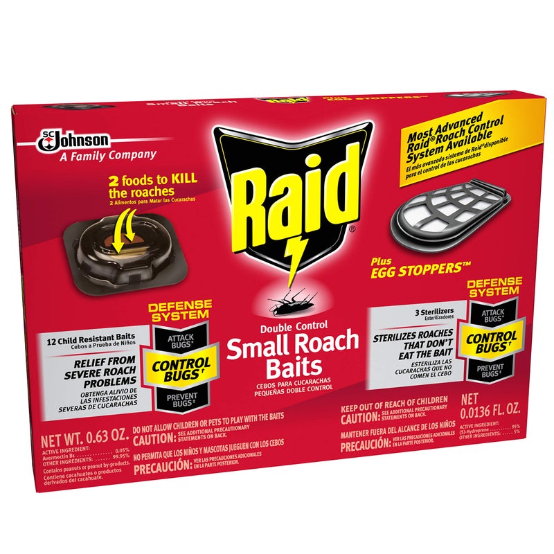 Raid Double Control Small Roach Baits Plus Egg Stopper 12 Count (Pack of 1) - Image 2