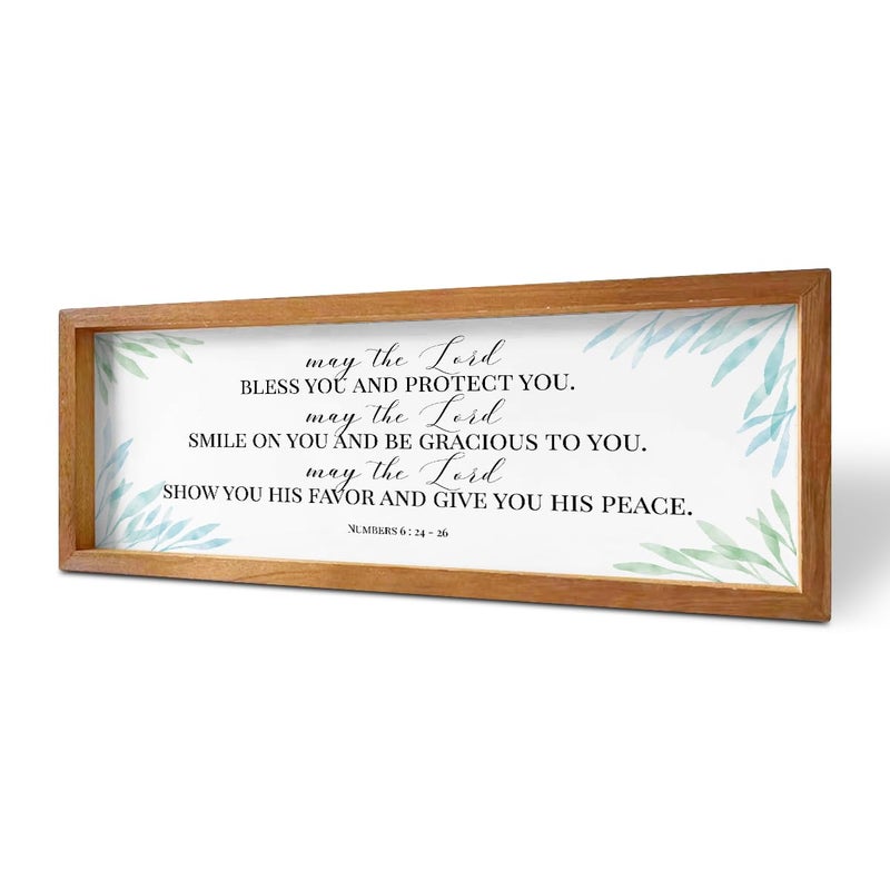 ENGVZ Inspirational Christian Rustic Country Motivational Bible Verse Decorative Wooden Framed Sign Encouraging Scripture Farmhouse Hanging Wall Decor Home Office Living Room Bathroom Hallway Decoration - Image 1