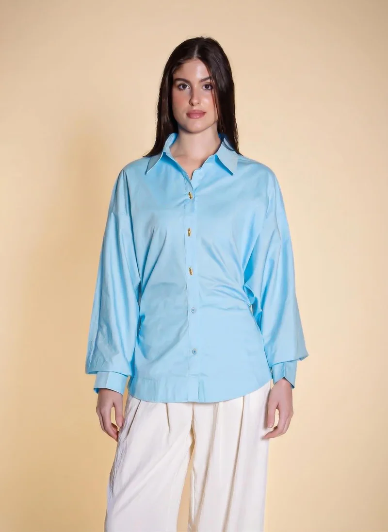 شايبس DETAILED SMOCKED SHIRT