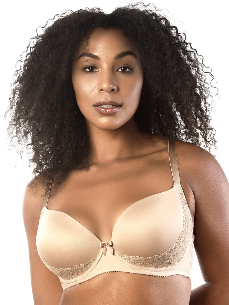 PARFAIT Women's Casey Plunge Molded Bra, European Nude, 32DD - Image 1