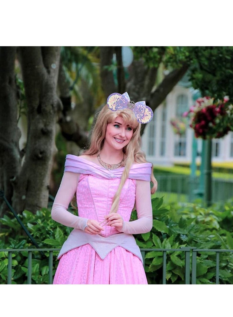 إسكدنيا عصابات رأس على شكل آذان الفأر ، زي تنكري لتزيين حفلات الأميرة اللامعة للفتيات - Image 4