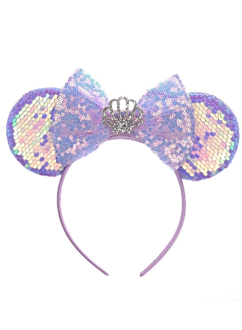 إسكدنيا عصابات رأس على شكل آذان الفأر ، زي تنكري لتزيين حفلات الأميرة اللامعة للفتيات - Image 1