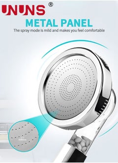 UNUNS High Pressure Shower Filter,Filter Shower Head 3 Modes,Hand Held Shower Head With Shower Hose And Holder,For Hard Water And Filtering Impurities,3PCS  - Image 2