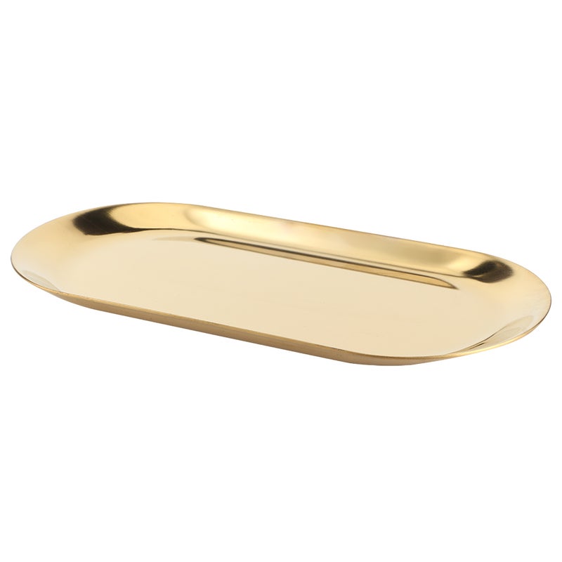 5pcs Stainless Steel Oval Shaped Towel Tray Cosmetics Jewelry Storage Tray Dish Plate OrganizerGold - Image 4