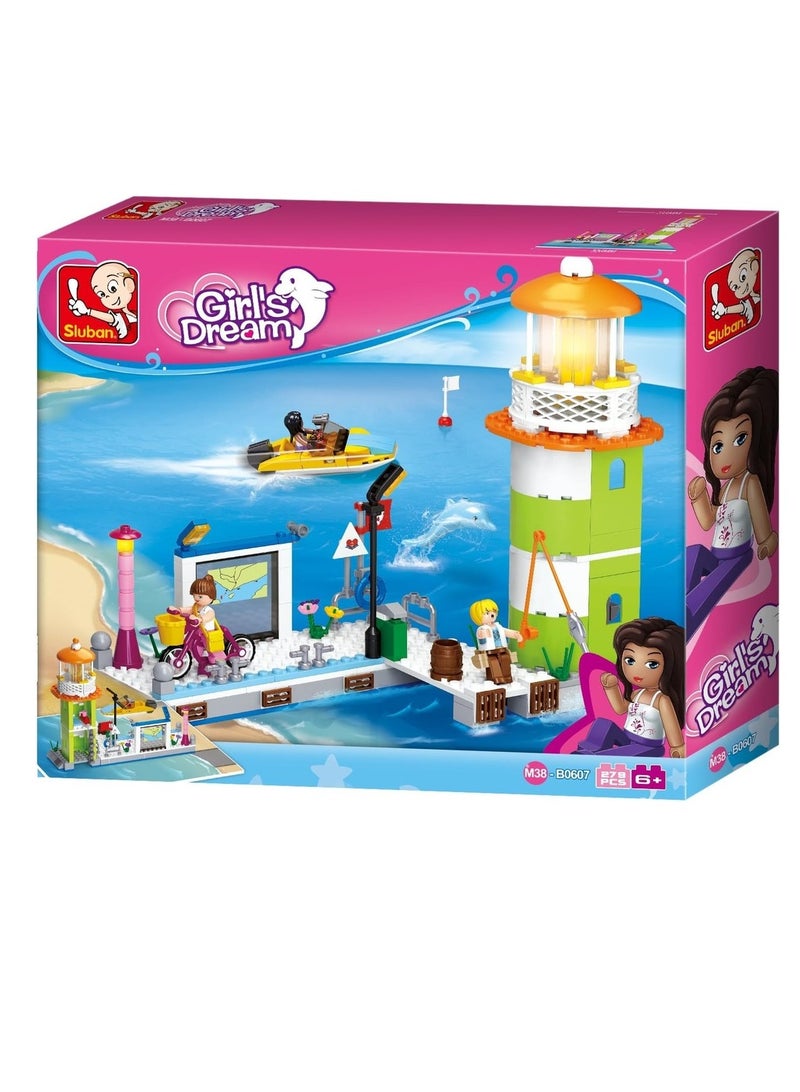 Sluban - Girls Dream Lighthouse & Pier 279 Pieces - Image 1