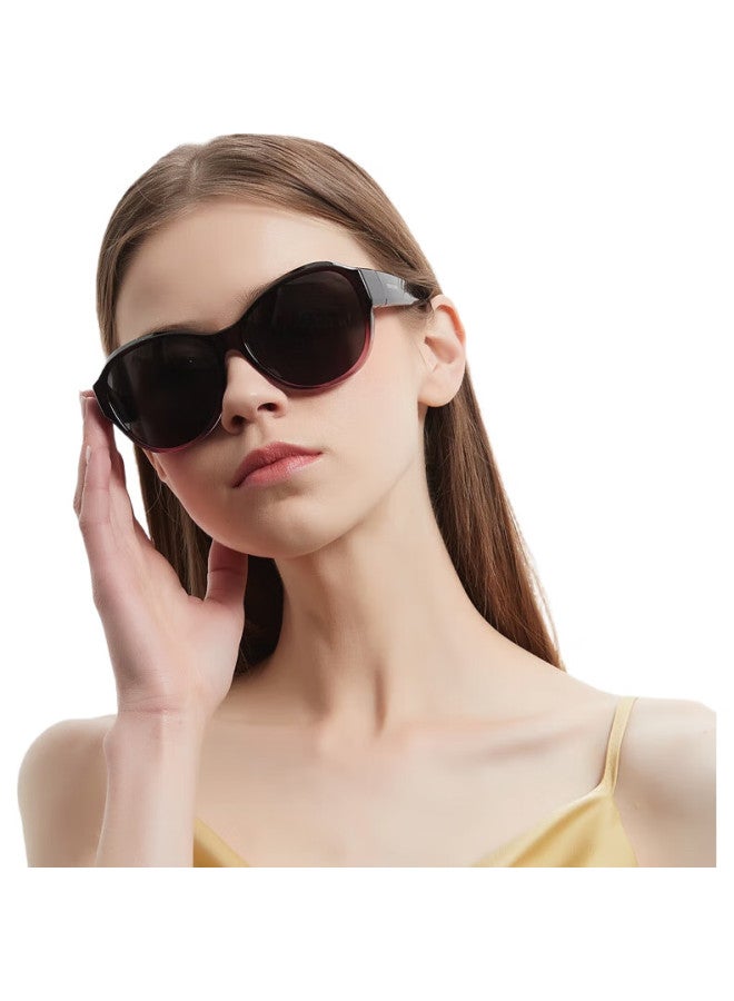 One&One Polarized Clip-On Sunglasses For Men And Women, Oval Frame Driving Glasses For Myopia - Image 2