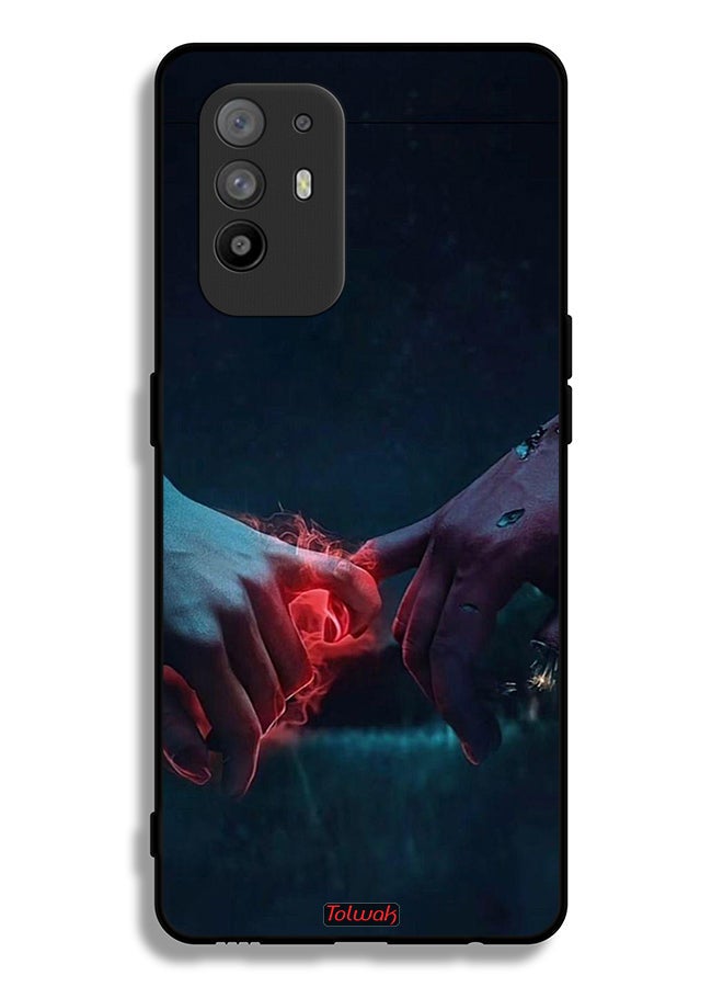 Tolwak Oppo F19 Pro Plus 5G Protective Case Cover Burning Hands - Image 2