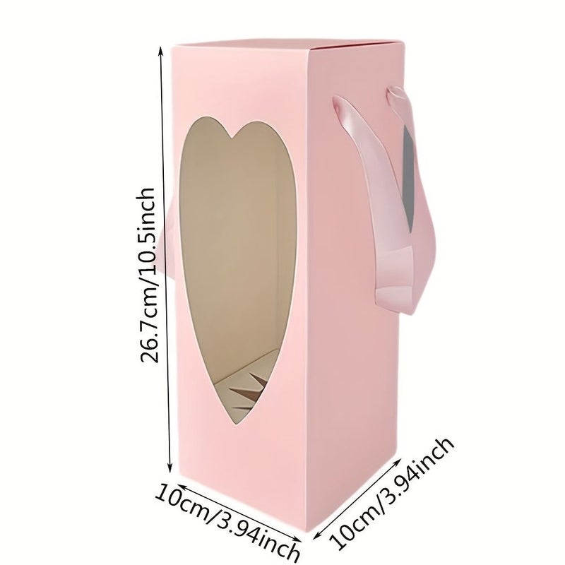 10 Yellow Handheld Flower Gift Box Bouquet Packaging For Halloween Christmas DIY - Image 4