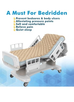 Generic Medical Air Pressure Replacement Bed Mattress for Bedsores with Electric Pumps, Quiet Inflatable Air Mattress Fits Standard Hospital Bedridden Patients Multicolor Vinyl  - Image 2
