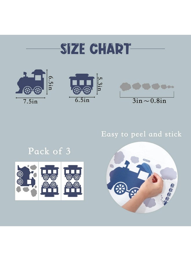 MUWEOL Train Wall Decal for Boys Room - Baby Boy Nursery Decoration, Train Wall Stickers Kids Bedroom Baby Playroom Decor - Image 2
