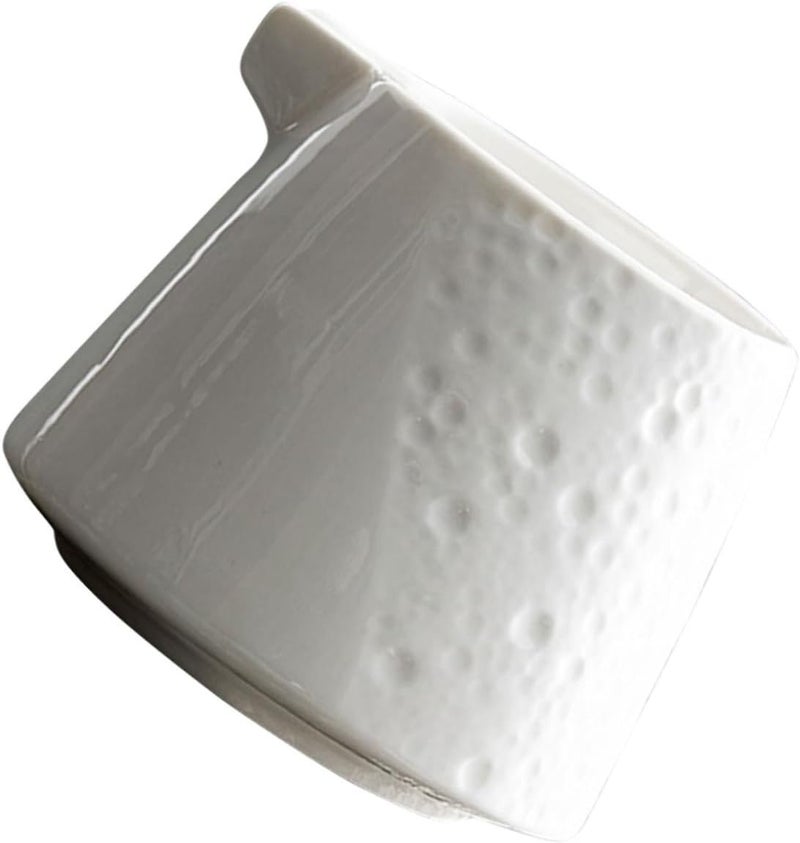 Generic Ceramic Milk Jug Soy Cups Milk Whisk Coffee Cone Pan Drink Espresso Clear Milk Frothing Pitchers Bowl Creamer Latte Steamer Saucer Canister Flask Lids Uht Ceramics White - Image 1