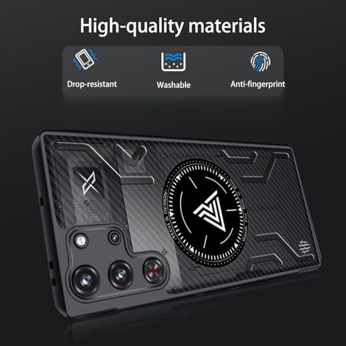 NOUKAJU Case for REDMAGIC 10 Pro/10S Pro/10 Pro Plus, Cooling Phone Case,Anti-Drop, Shock-Absorbing, Friction-Resistant,Comprehensive Protection,Protective Cover for Red Magic 10 Pro(Black) - Image 2