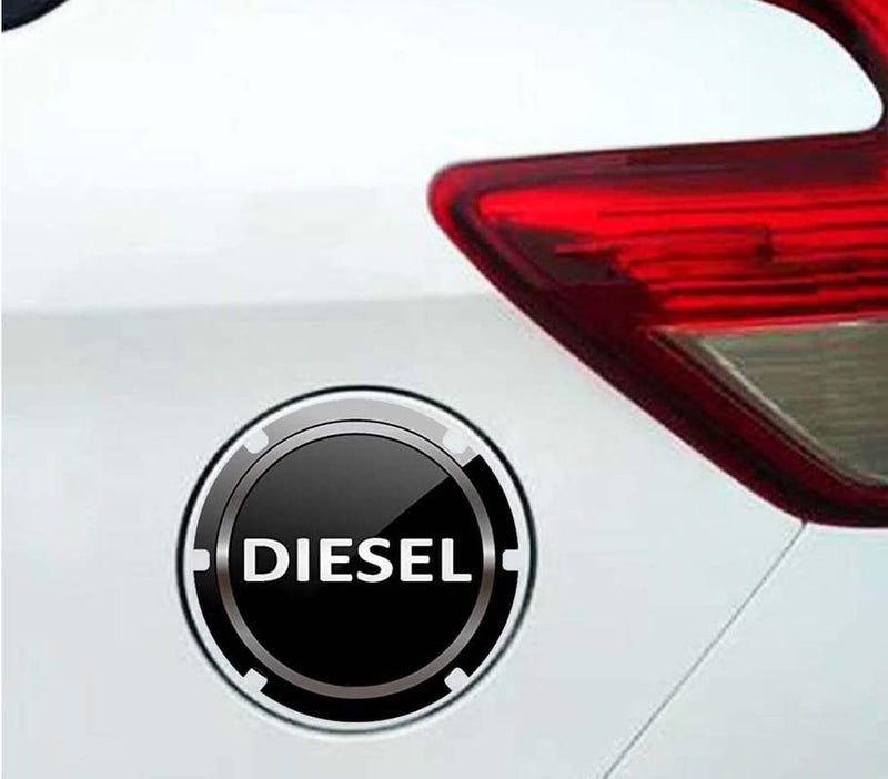 Auto E-Shopping Car Tank Diesel Sticker Sign Round Shape Vinyle Universal Size 5" x 5" - Image 2