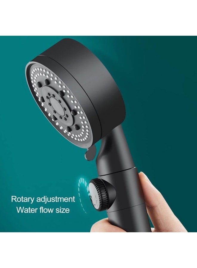 High-Pressure 5 Bathing Modes Turbo Home Bath Shower Nozzle Water Heater Filter Shower, One Water Stop Function Shower Head,Handheld Shower Head - Image 4