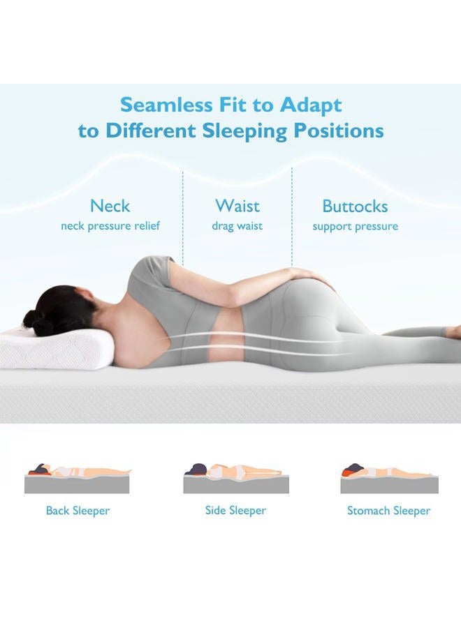 FDW 8 inch Gel Memory Foam Mattress for Cool Sleep & Pressure Relief/Medium Firm Mattresses/CertiPUR-US Certified/Bed-in-a-Box/Pressure Relieving,California King - Image 3