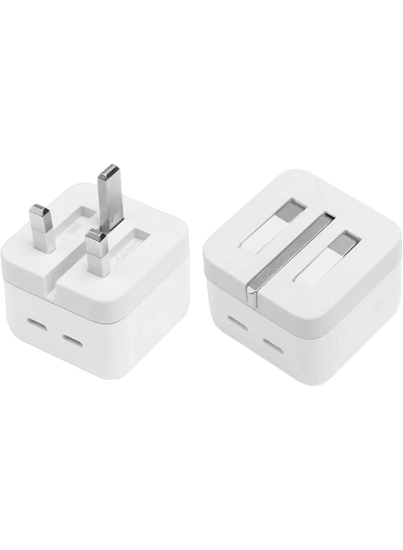MUNTAQI 35W Dual USB-C Fast Charger Plug, GaN Compact Wall Charger for iPhone 15/14/13 Pro Max, iPad, MacBook Air, Samsung Galaxy, Pixel – PD 3.0 Fast Charging Adapter, Foldable UK Plug - Image 3