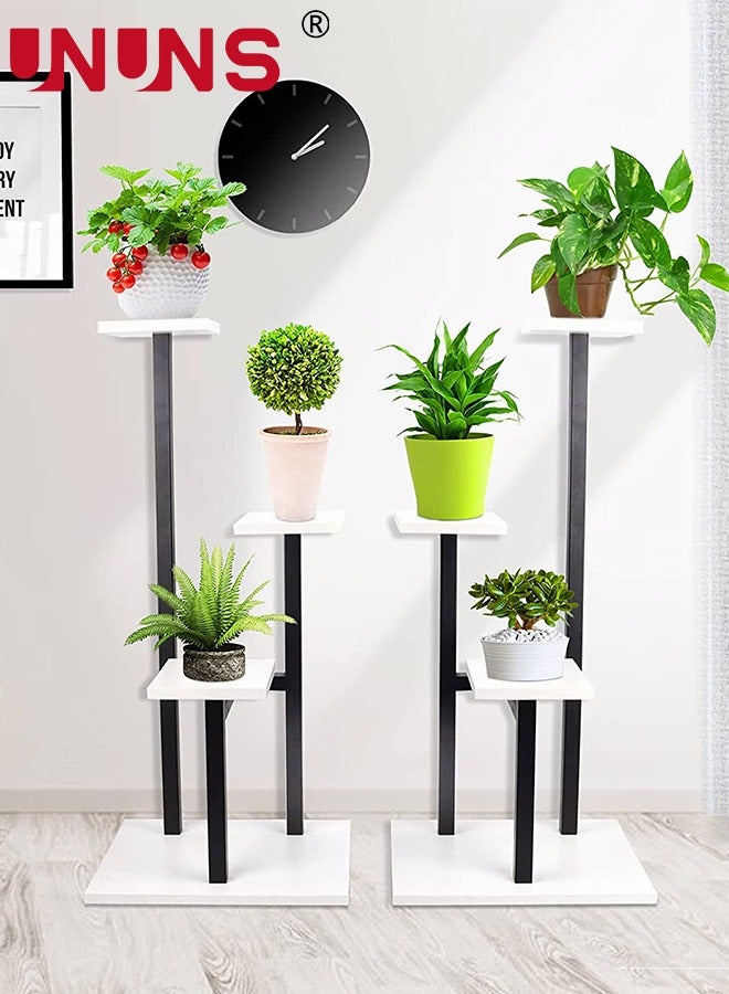 UNUNS Metal Plant Stand,3-Tier Plant Holders Indoor Stand,Patio Corner Plant Rack With 3 Trays For Living Room,Balcony,Garden - Image 3