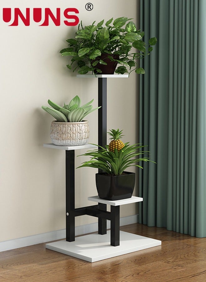 UNUNS Metal Plant Stand,3-Tier Plant Holders Indoor Stand,Patio Corner Plant Rack With 3 Trays For Living Room,Balcony,Garden - Image 1