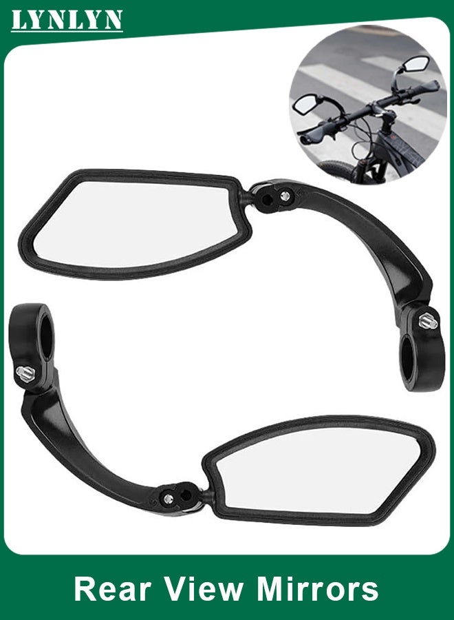 LYNLYN Universal Bicycle Rear View Mirror Set (2 Pack), 360° Adjustable Handlebar Mirrors with HD Scratch-Resistant Glass for Bike, E-Bike, Scooter and Electric Motorcycle - Image 1