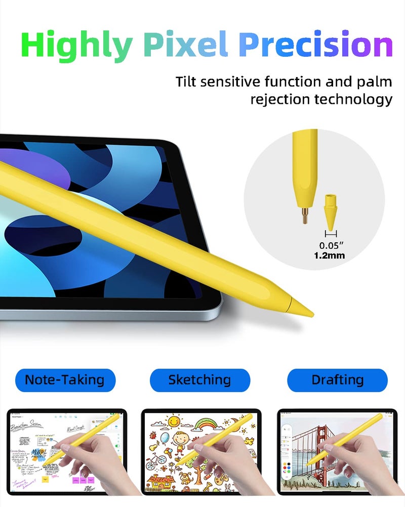 Gnanlen iPad Pencil 2nd Generation with Magnetic Wireless Charging,Same as Apple Pencil 2nd Generation,Stylus Pen Compatible with iPad Pro 11in 1/2/3/4,iPad Pro 12.9in 3/4/5/6,iPad Air 4/5,iPad Mini 6 - Image 5