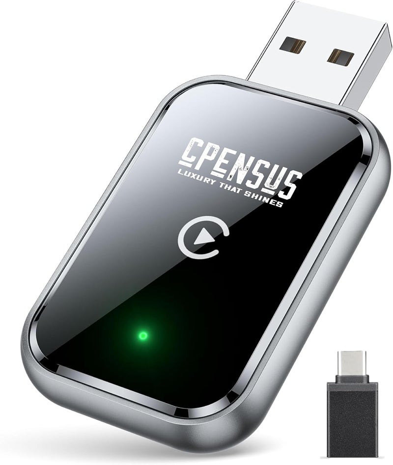CPENSUS 2-in-1 Wireless Carplay Adapter Convert Wired to Wireless Apple ONLY | Quick Connection & Auto Reconnect | Bluetooth 5.0 & 5.8Ghz WiFi Only for OEM Installed (Only Apple) - Image 1