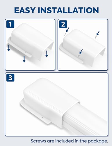 Nouscan 3" Entry Wall Cover, Upgrade PP Heat-Resistant, Paintable Decorative Entry Cover Line Set Kit Parts Accessories, for Mini Split Air Conditioners, AC, HAVC and Heat Pumps - Image 4