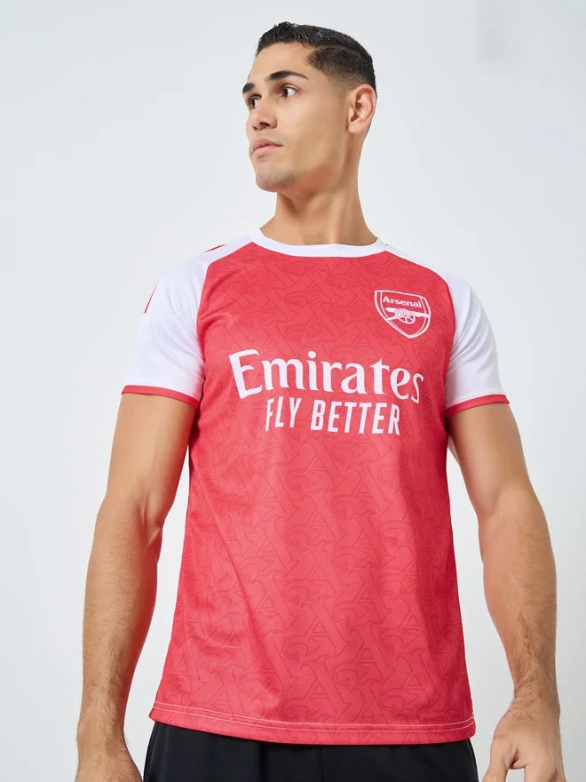 Styli Men Color Block Logo Print Sports T-Shirt