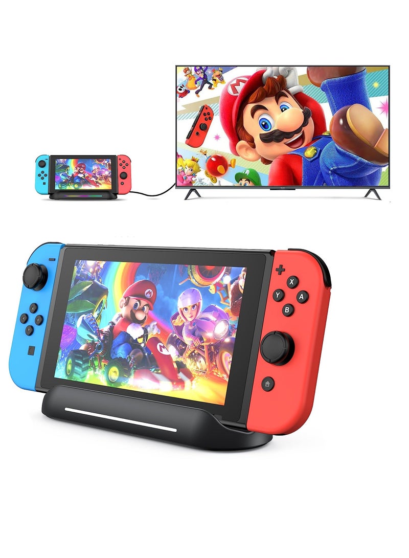 Y&D TV Dock Station, for Nintendo Switch/Switch OLED, Portable 4K HDMI Switch Adapter, with USB 3.0 Port and C Charging, Travel Docking Station - Image 1