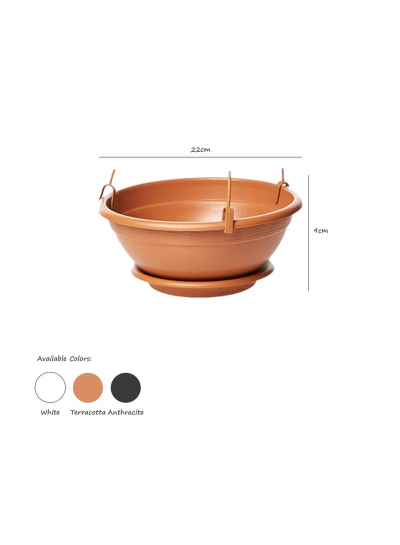 IDEL Hanging Planter KIT ELBA 2L – Indoor/Outdoor Flower Pot with Hook – Balcony, Patio, Garden & Home Décor Plant Holder - Made in Italy - by Idel - Image 4