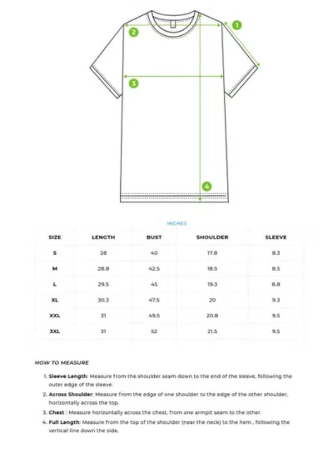 The Bear House  Men's Green Graphic Print Inspirational Quotes Crew Neck T-shirt Perfect For Casual Wear, Gym, Travel, Or Layering Stylish And Versatile Essential For Every Wardrobe for Men | Best Price UAE