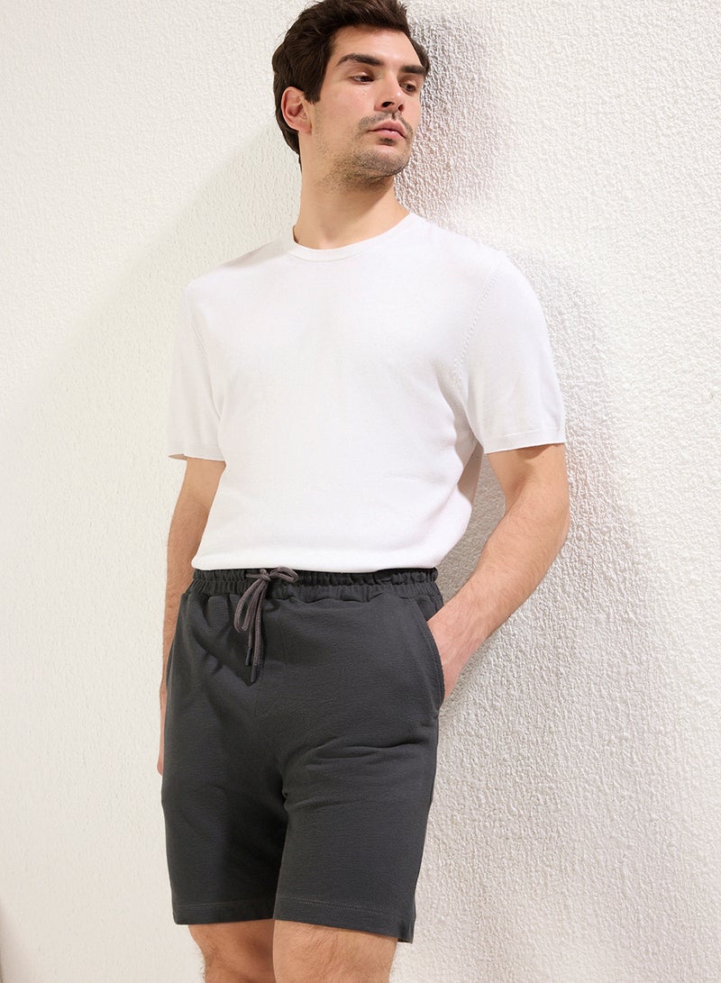 trendyol Anthracite Regular 100% Cotton Pack Textured Shorts Tmnss23Sr00035 - Image 4