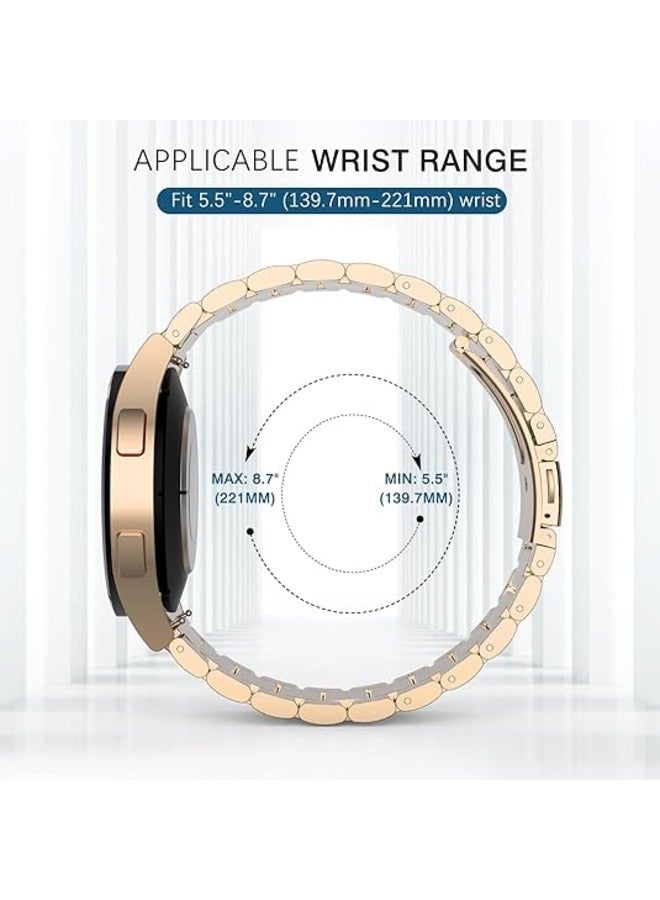ELTRAZONE Gold Stainless Steel Metal Band for Galaxy Watch - Compatible with 7FE, 6, 5, 4, 5 Pro, 6 Classic, and 4 Classic Models, No Gap Design - Image 5