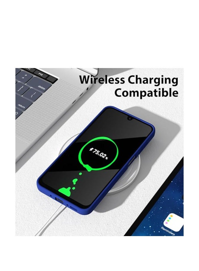 MIGOFAST Samsung Galaxy A26 5G Case Silicone Thin Slim Grip Soft Rubber Gel Protective Phone Case for Women Matte Plain Solid Color Aesthetic Cute Girly Case with Camera Cover Royal Blue - Image 5