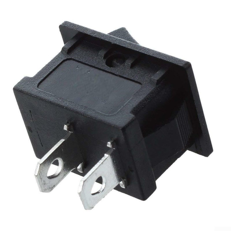 Black Rocker Switch 2 Pin ON OFF SPST Panel Mount 125VAC 6A 250VAC 3A - Image 4