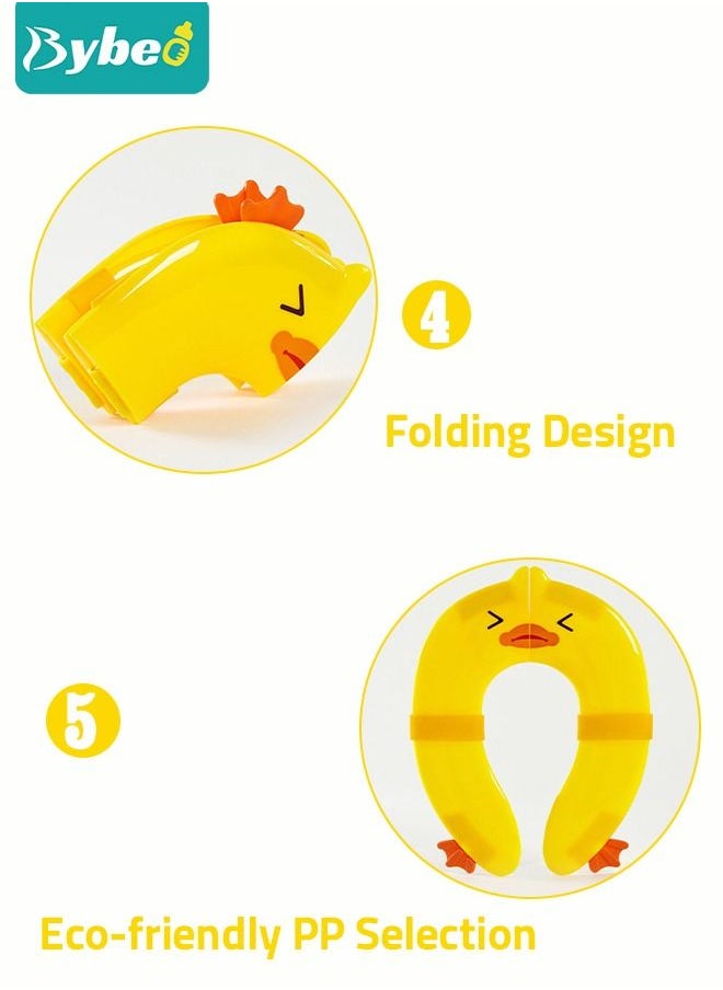 Bybeo - Foldable Portable Travel Potty Training Seat and 10 PCS Extra Large Toilet Seats Covers Disposable Waterproof for Boys Girls, Toddlers Potty Training in Public Restrooms - Image 1