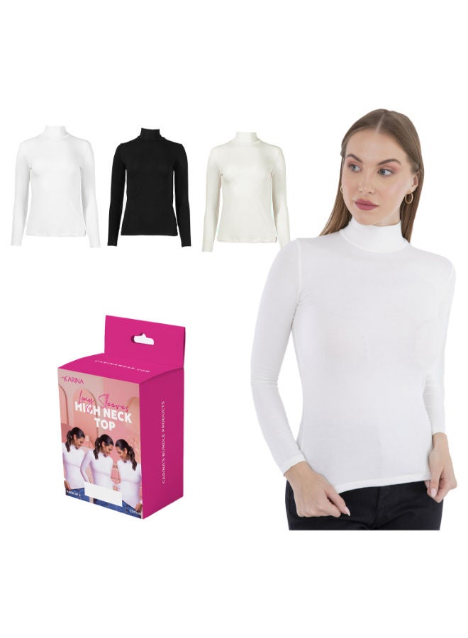 Carina Women High Neck Long Sleeves Pack of 3 - Image 2