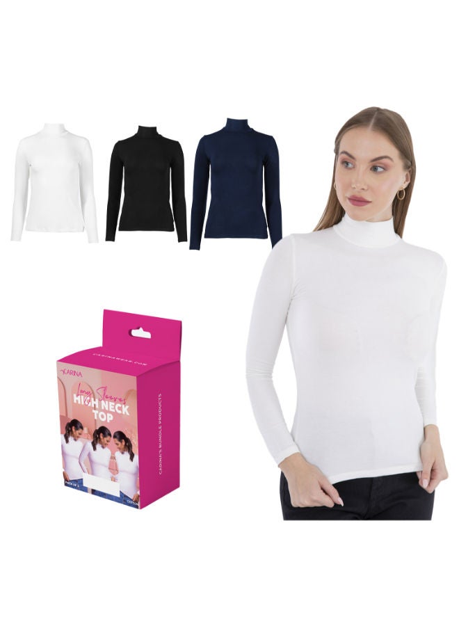 Carina Women High Neck Long Sleeves Pack of 3 - Image 1