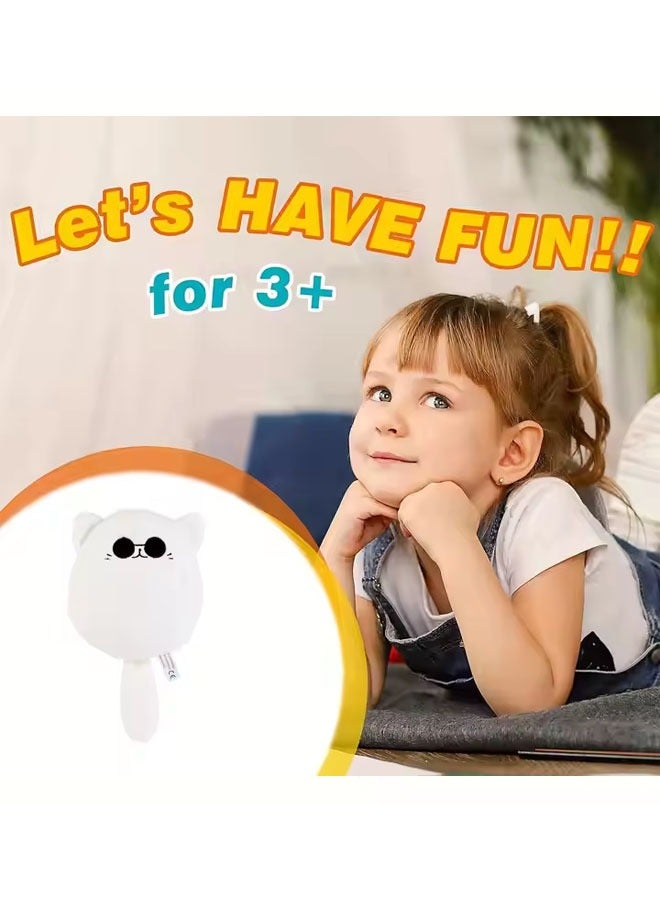 عام تمثال دمية قطة غوجو ساتورو، كرات قطة ساحرة، أدوات قتال، إكسسوارات دوجين، نظارات شمسية، دمية محشوة بتطريز قطة. - Image 2