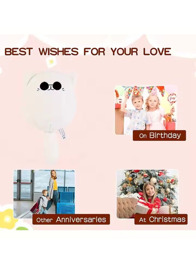 عام تمثال دمية قطة غوجو ساتورو، كرات قطة ساحرة، أدوات قتال، إكسسوارات دوجين، نظارات شمسية، دمية محشوة بتطريز قطة. - Image 4