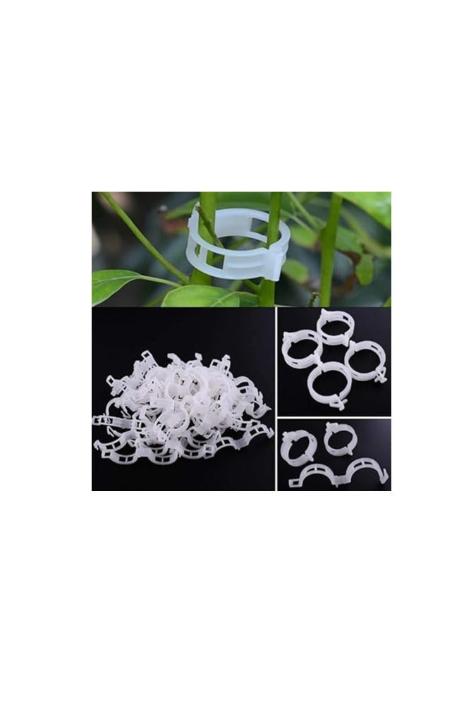 مشابك نباتات محكمة التثبيت من البلاستيك، مشابك لتعريشة الطماطم وتثبيت النباتات المتسلقة ولدعم النباتات، أداة تعليق النباتات لمستلزمات البستنة والكرمة50 قطعه - Image 5