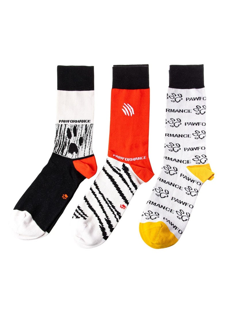 بيج ديزاين طقم جوارب رجالية أداء الكلاب 3 أزواج - Image 1