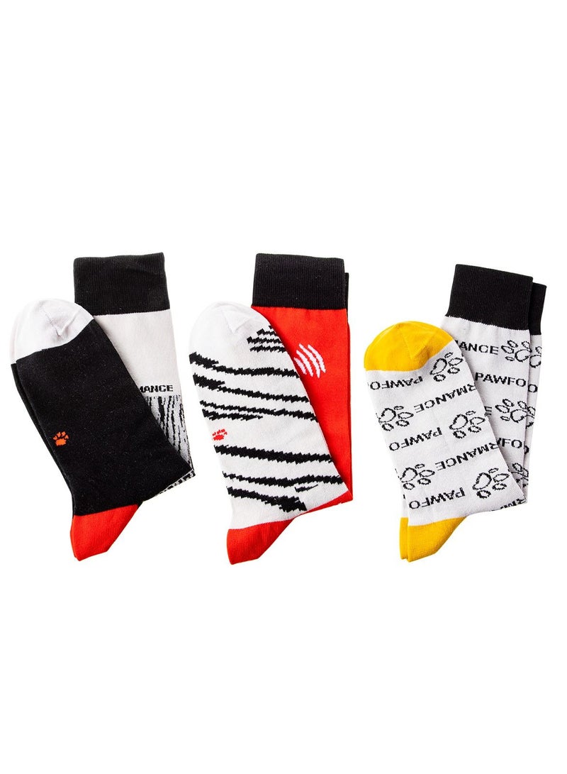 بيج ديزاين طقم جوارب رجالية أداء الكلاب 3 أزواج - Image 2