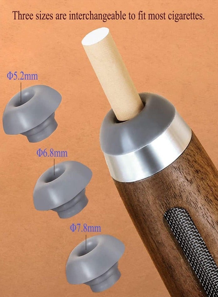 xozgdovg Ashtray Portable Handheld Walnut Mini Ashtray No Soot Ashtray For Outdoor Indoor Car Smoking - Image 4