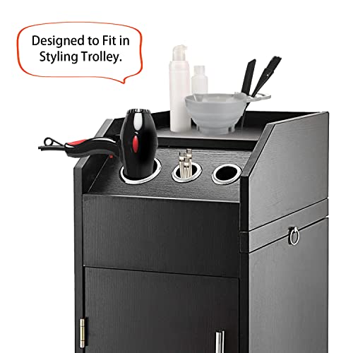 QUEESALN Hair Styling Station with Dryer, Curling Iron, Comb Holder and Tube Organizer - Image 5