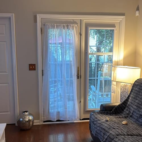 Ginbel Direct 2 Pack Tension Curtain Rod 28-48 Inch, Small Short Adjustable Extendable Spring Loaded Rods for Windows Cabinet Blinds Closet Bedroom Kitchen Bathroom Door No Drilling White - Image 3
