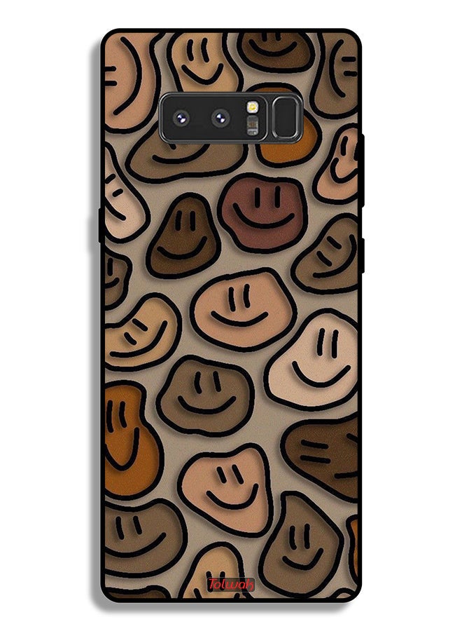 Tolwak Samsung Galaxy Note 8 Protective Case Cover Smiley Faces Art - Image 2