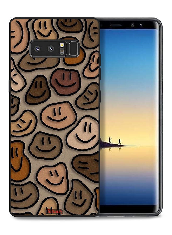 Tolwak Samsung Galaxy Note 8 Protective Case Cover Smiley Faces Art - Image 1
